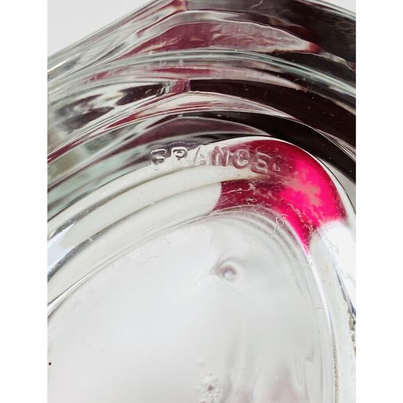 Vtg MCM Triangle Art Glass Vase Windsor Rubis Cranberry Faceted JG Durand France - Picture 9 of 9